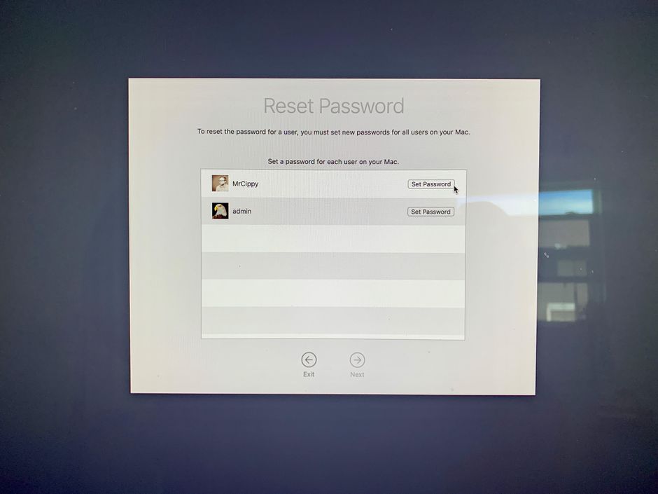 how do you change your password for your mac book pro?